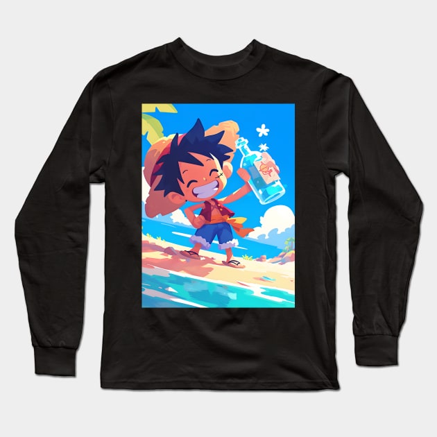 Pirate Odyssey: Anime-Manga Legacy, Mythical Islands, and Swashbuckling Excitement Long Sleeve T-Shirt by insaneLEDP